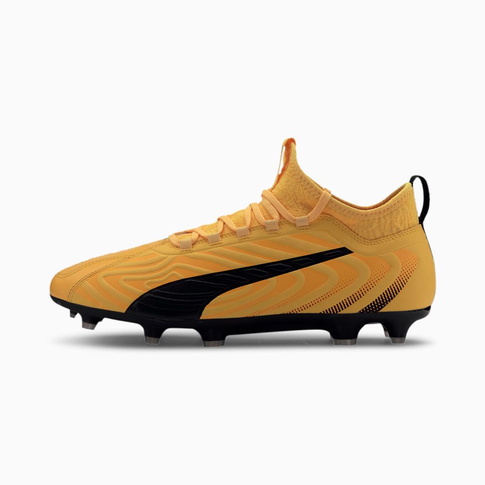 Puma ONE 20.3 FG/AG Férfi Focicipő - Sárga/Fekete/Narancssárga ( Hungary - RZASE0168 )